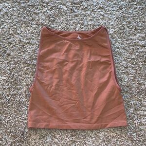 Intimately by Free People Sleeveless Cropped Orange Stretchy Tank Top XS/Small